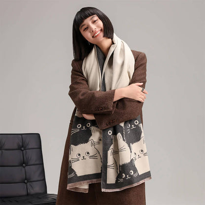 Cat Face Scarf
