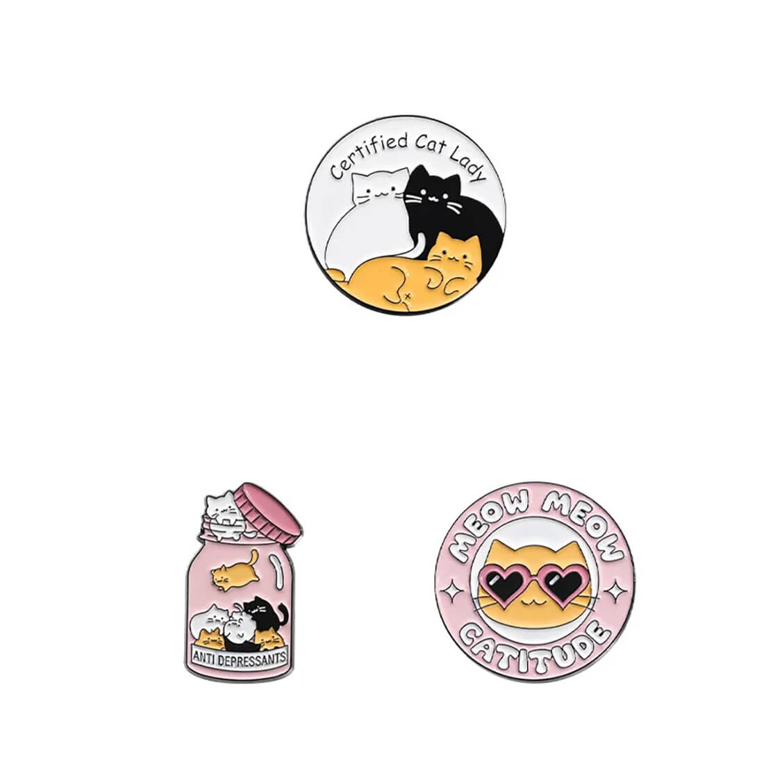 Cat Lady Pin Set