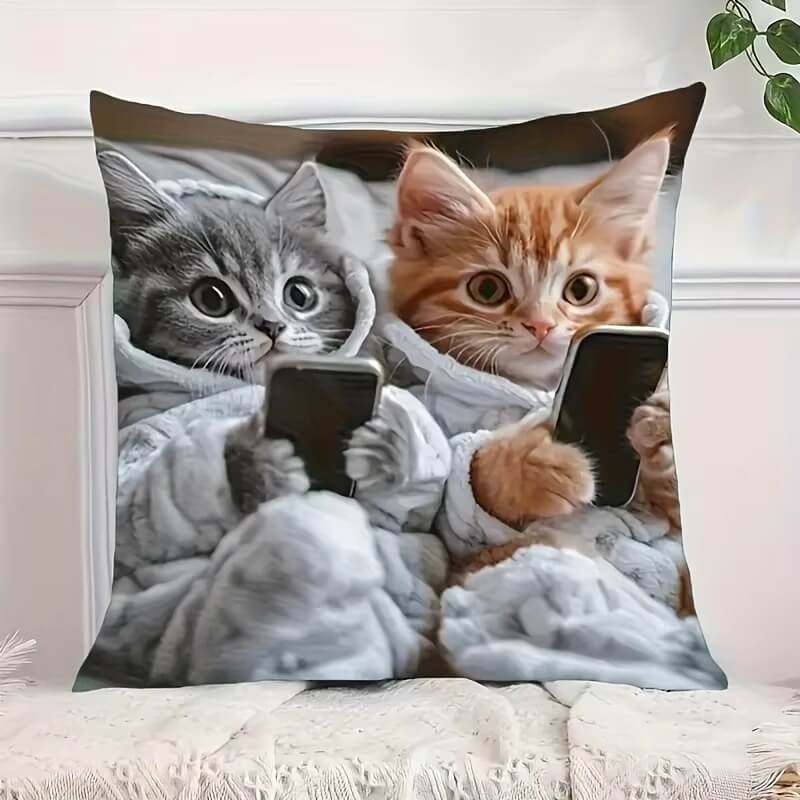 Phone Cats Pillowcase