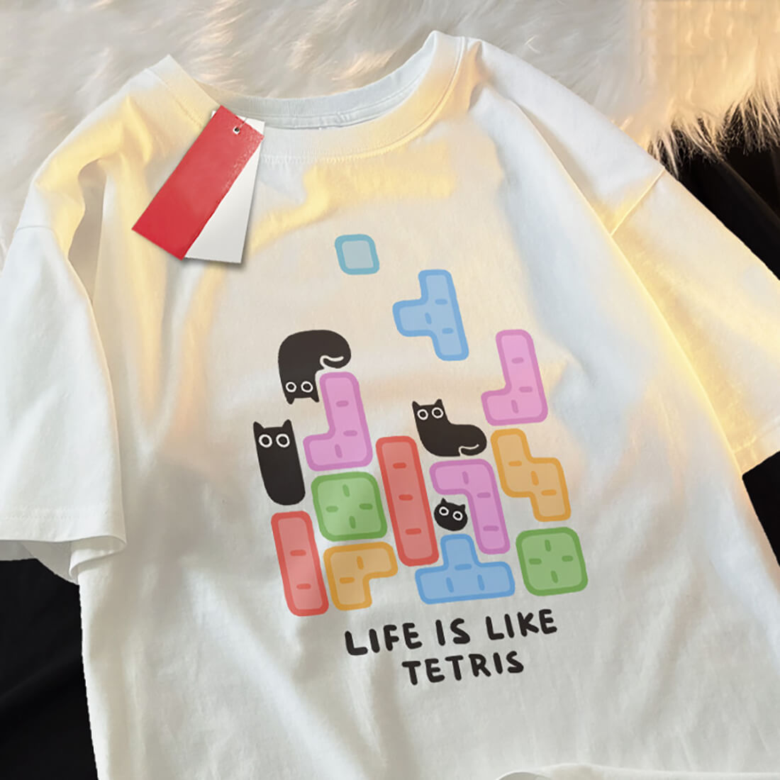 Tetris Cat T-Shirt