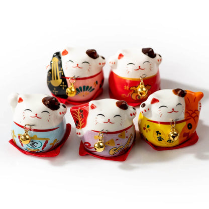 Mini Lucky Cat Ornament Set