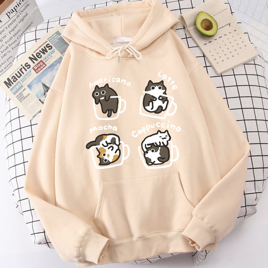 Adorable Cat Coffee Sweatshirt