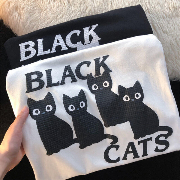 Two Black Cats Follows Unisex T-shirt