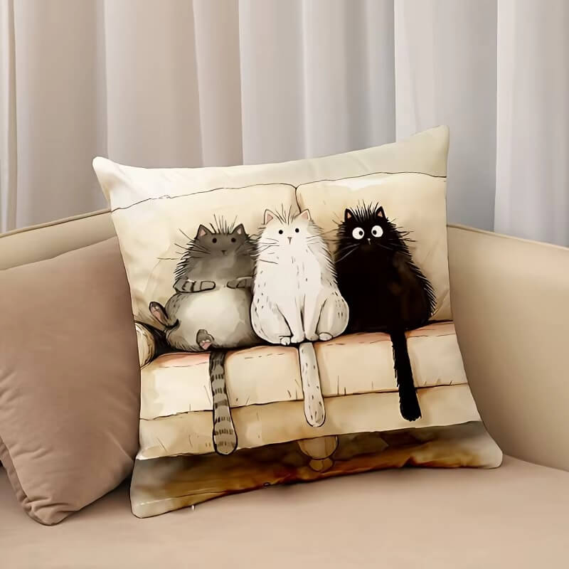 Three Cats Pillowcase