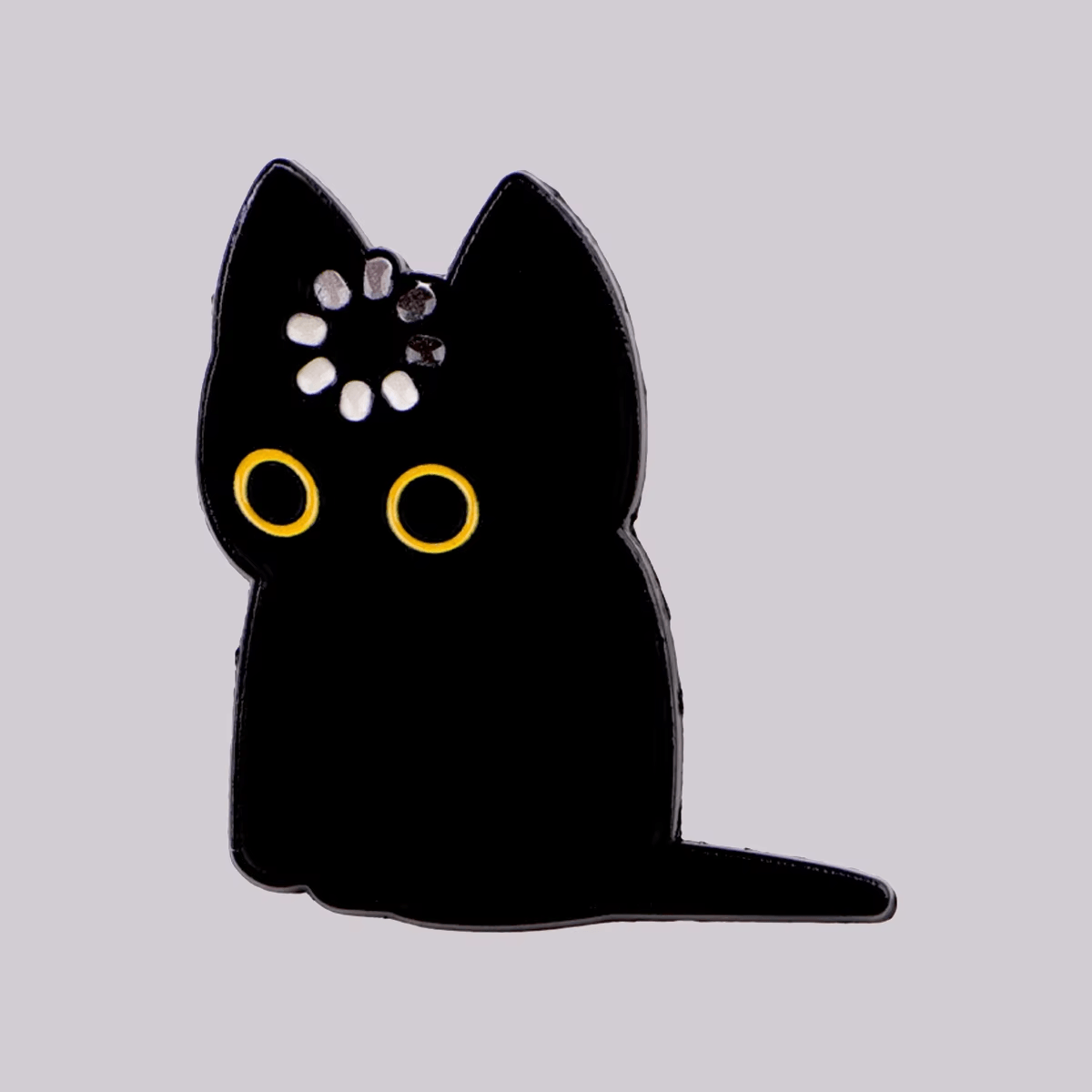 "Loading..." Cat Pin