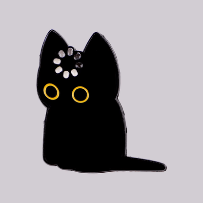 "Loading..." Cat Pin