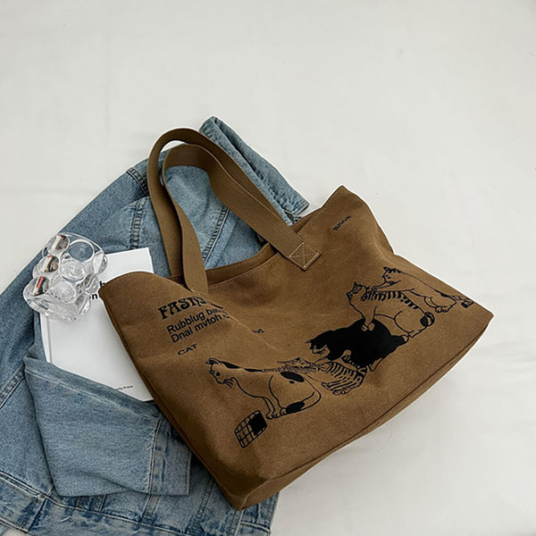 Load image into Gallery viewer, Bathing Cats Canvas Bag
