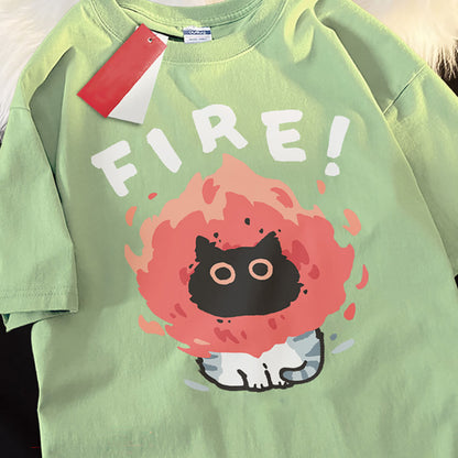 Fire! Cat T-Shirt