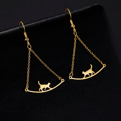 Walking Cat Earrings