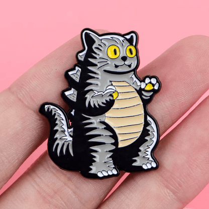 "Godzilla Cat" Pin