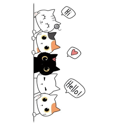Peeking Cats Sticker Decal