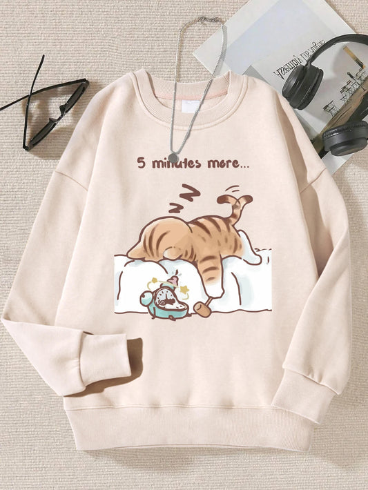"5 Min More" Cat Sweatshirt