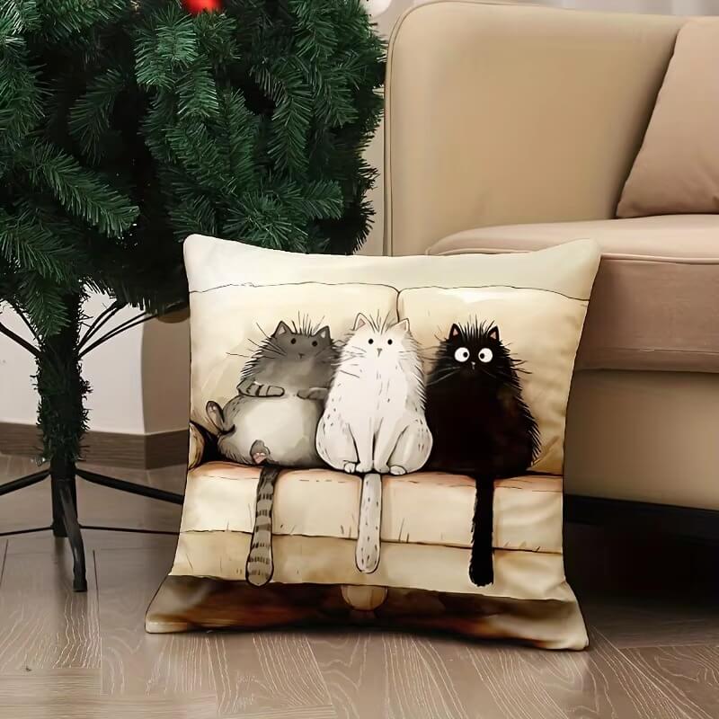 Three Cats Pillowcase