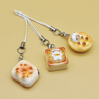Cat Bread Keychain Set