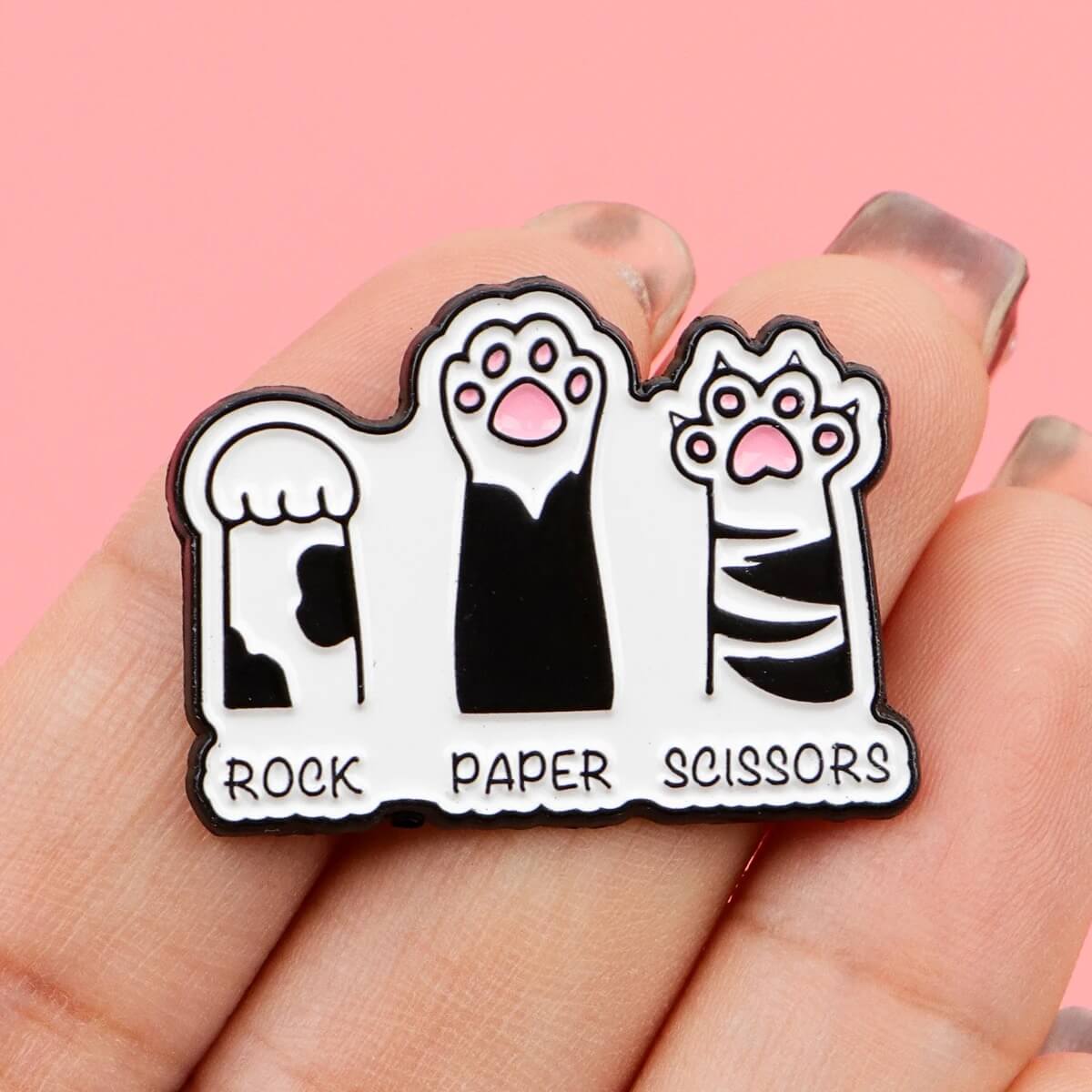 "Paw Rock Paper Scissors" Pin