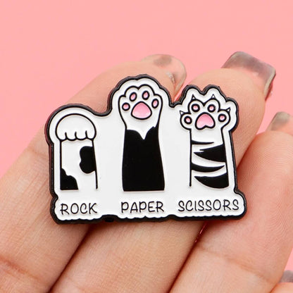 "Paw Rock Paper Scissors" Pin