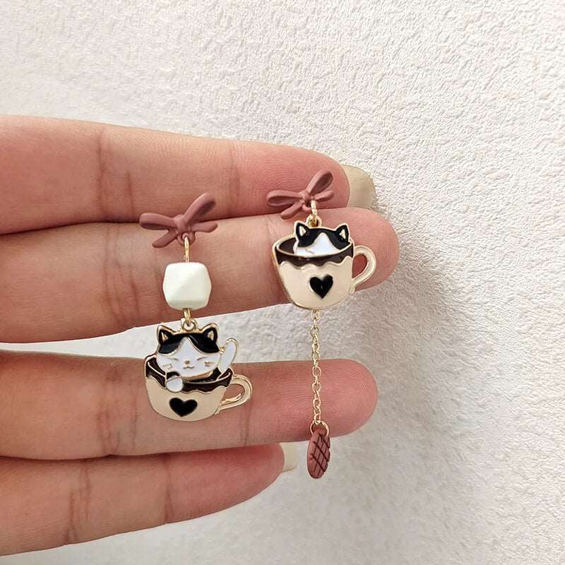 Coffee Cat Earrings