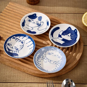 Japanese Cat Seasoning Dish Set
