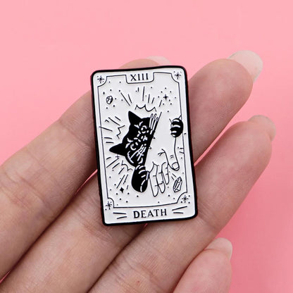 "Death (XIII)" Tarot Cat Pin