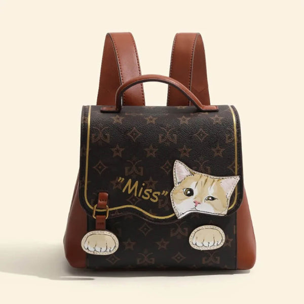 Load image into Gallery viewer, Cat Lady Mini Backpack
