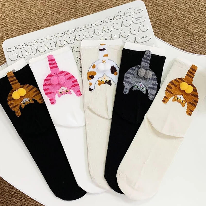 Cheeky Kitty Butt Socks Set