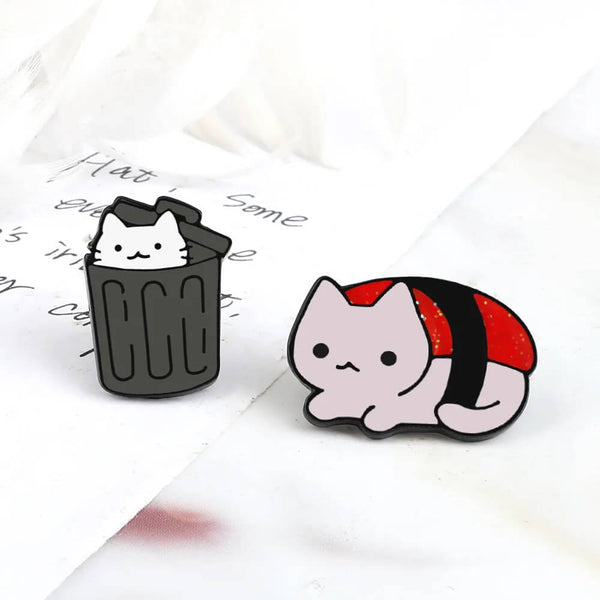 Load image into Gallery viewer, Sushi Cat Pin Set

