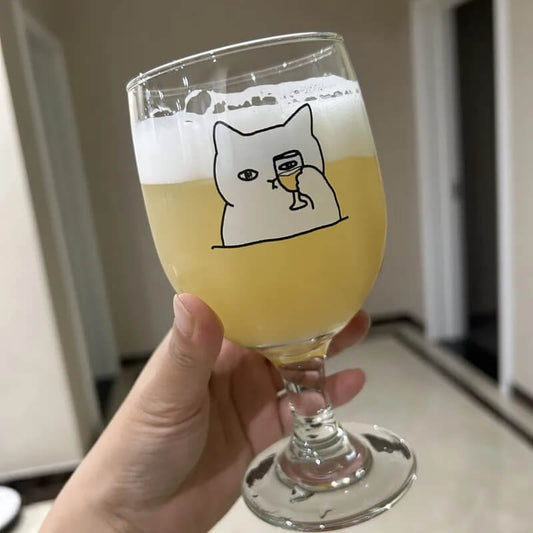 Cheers, cats! Wine Glass