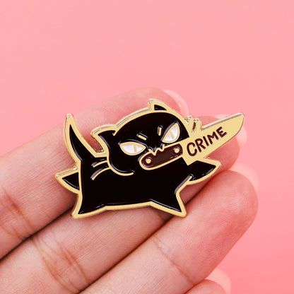 Crime Cat Pin