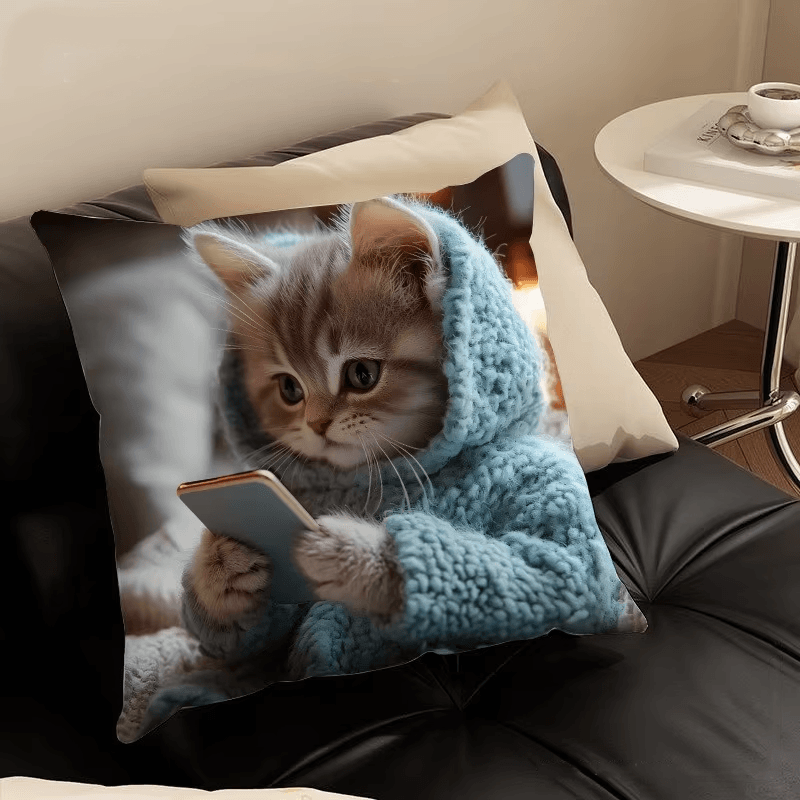 Hoodie Cat Pillowcase