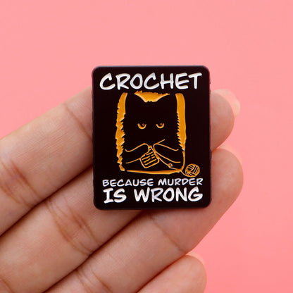 Crochet Cat Pin