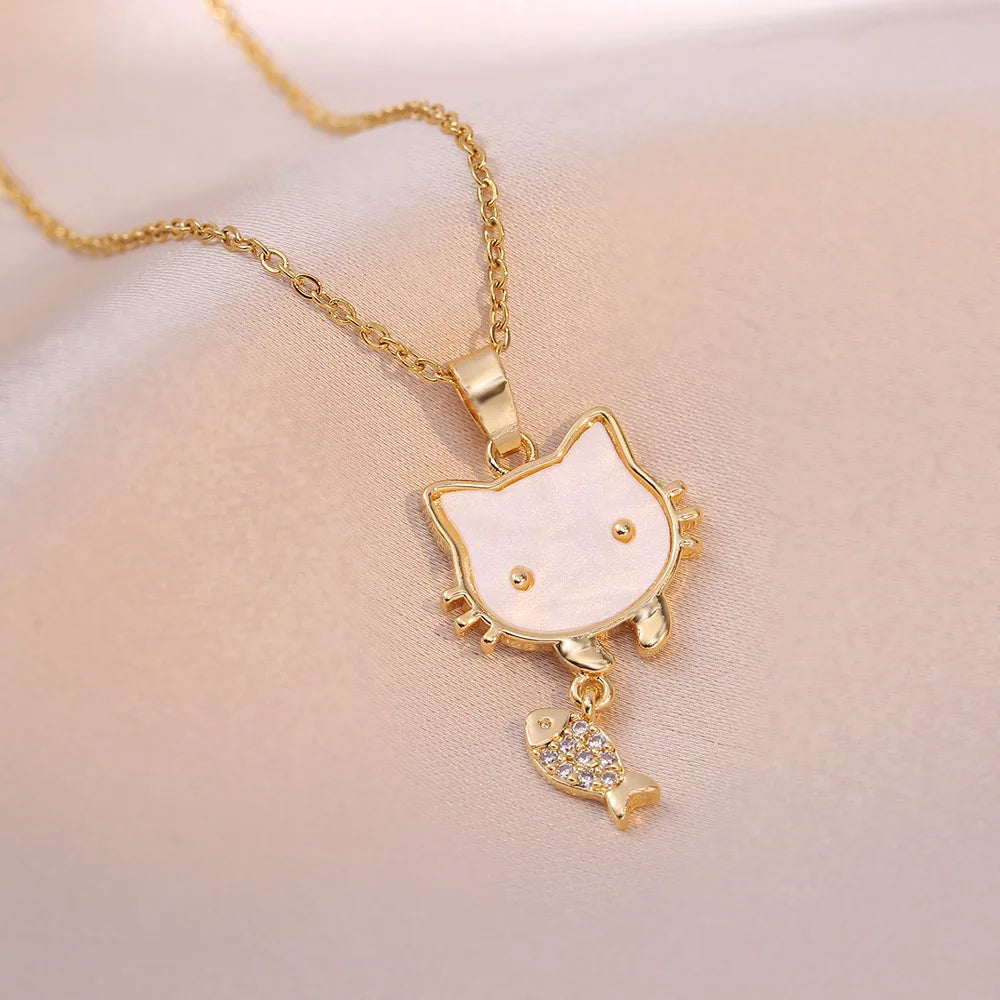 "Got the fish!" Cat Necklace