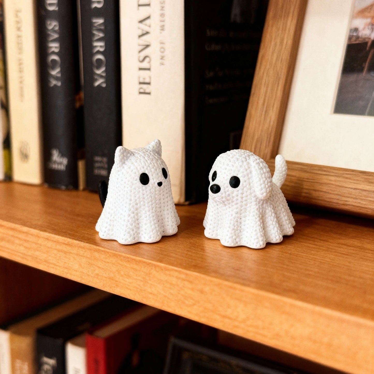 Ghostly Cat & Dog Figurine Set