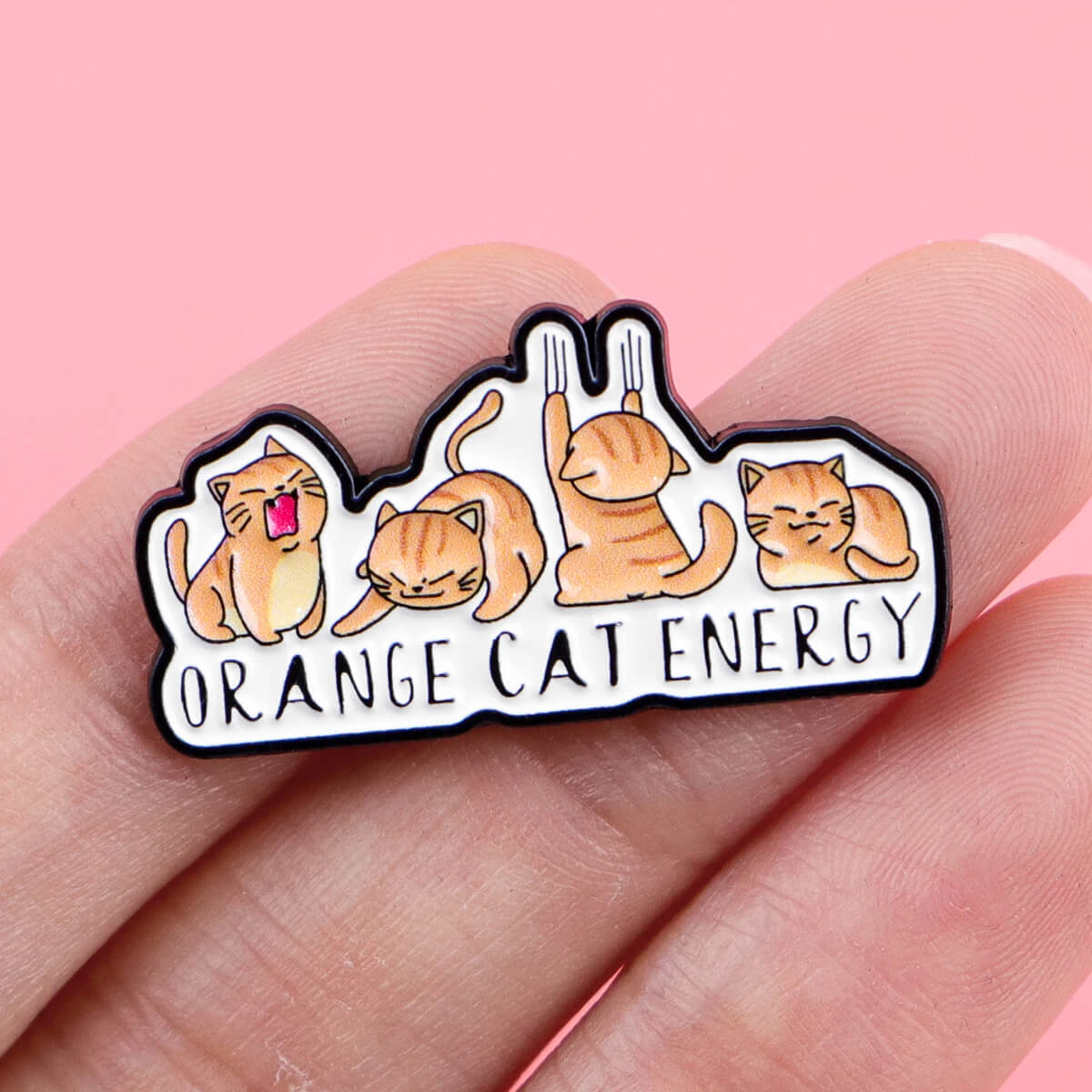 Orange Cat Energy Pin