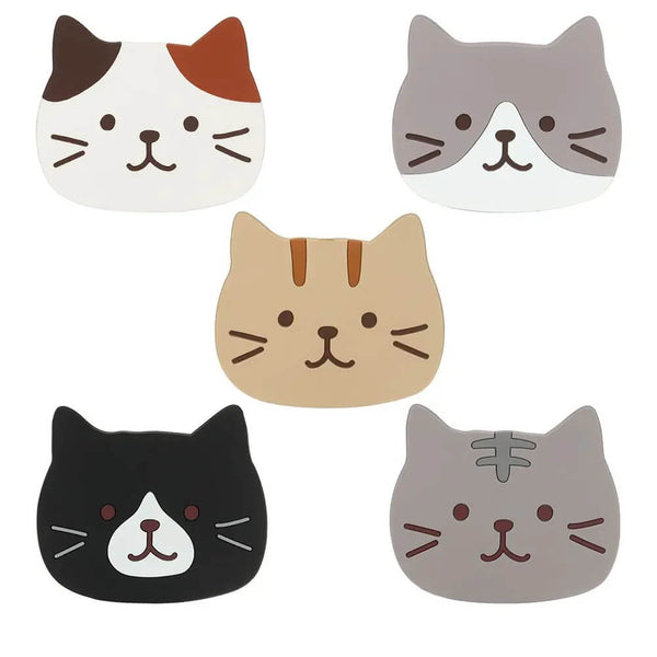 Load image into Gallery viewer, Cat Face Mug Coaster Set
