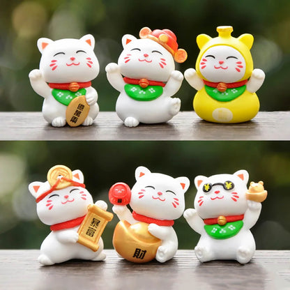 Naughty Lucky Cat Ornament Set