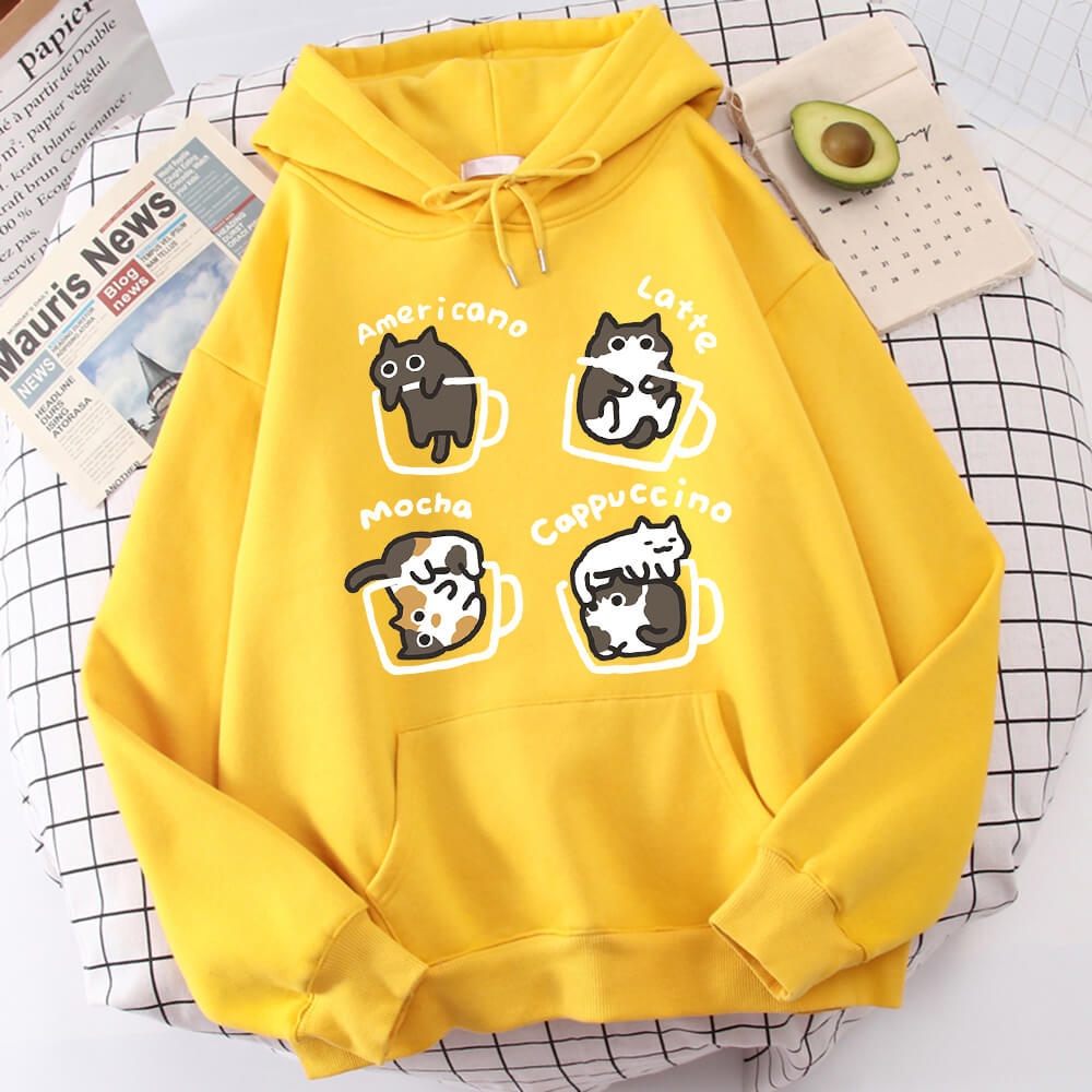 Adorable Cat Coffee Sweatshirt