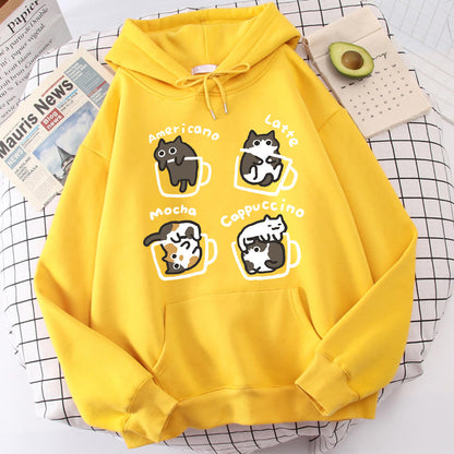 Adorable Cat Coffee Sweatshirt