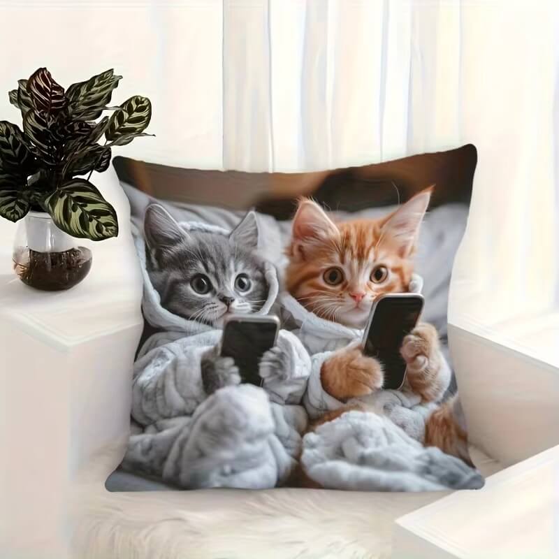 Phone Cats Pillowcase