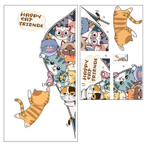 Happy Cat Friends Sticker
