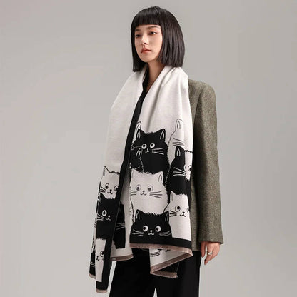 Cat Face Scarf
