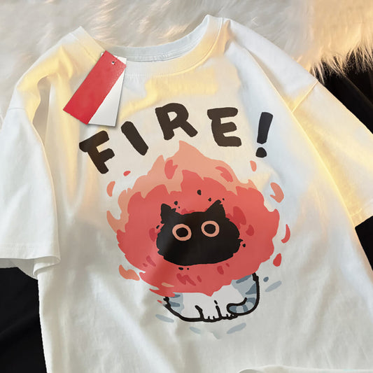 Fire! Cat T-Shirt