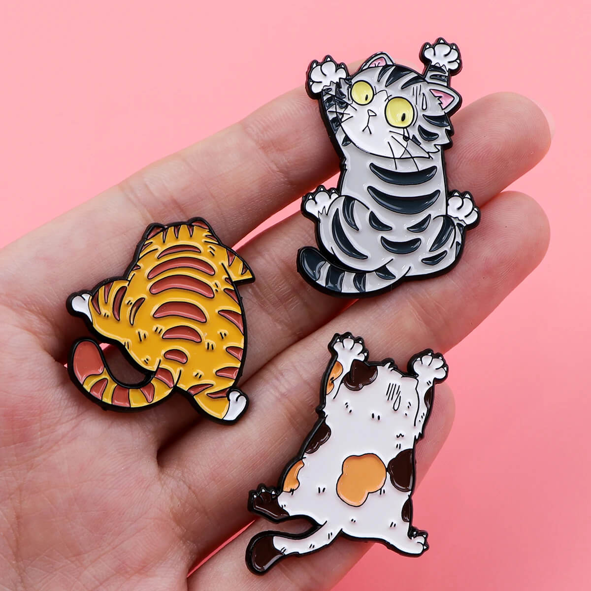 Naughty Cat Pin Set