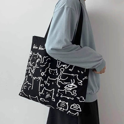 Cat Scribbles Tote Bag