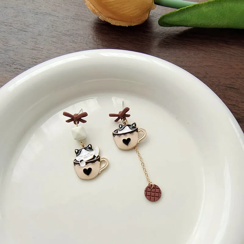 Coffee Cat Earrings