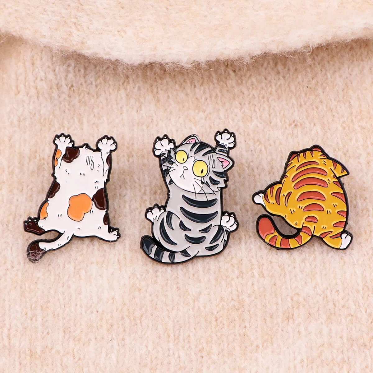 Naughty Cat Pin Set