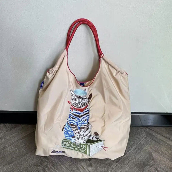 Load image into Gallery viewer, Designer Cat Embroidered Bag
