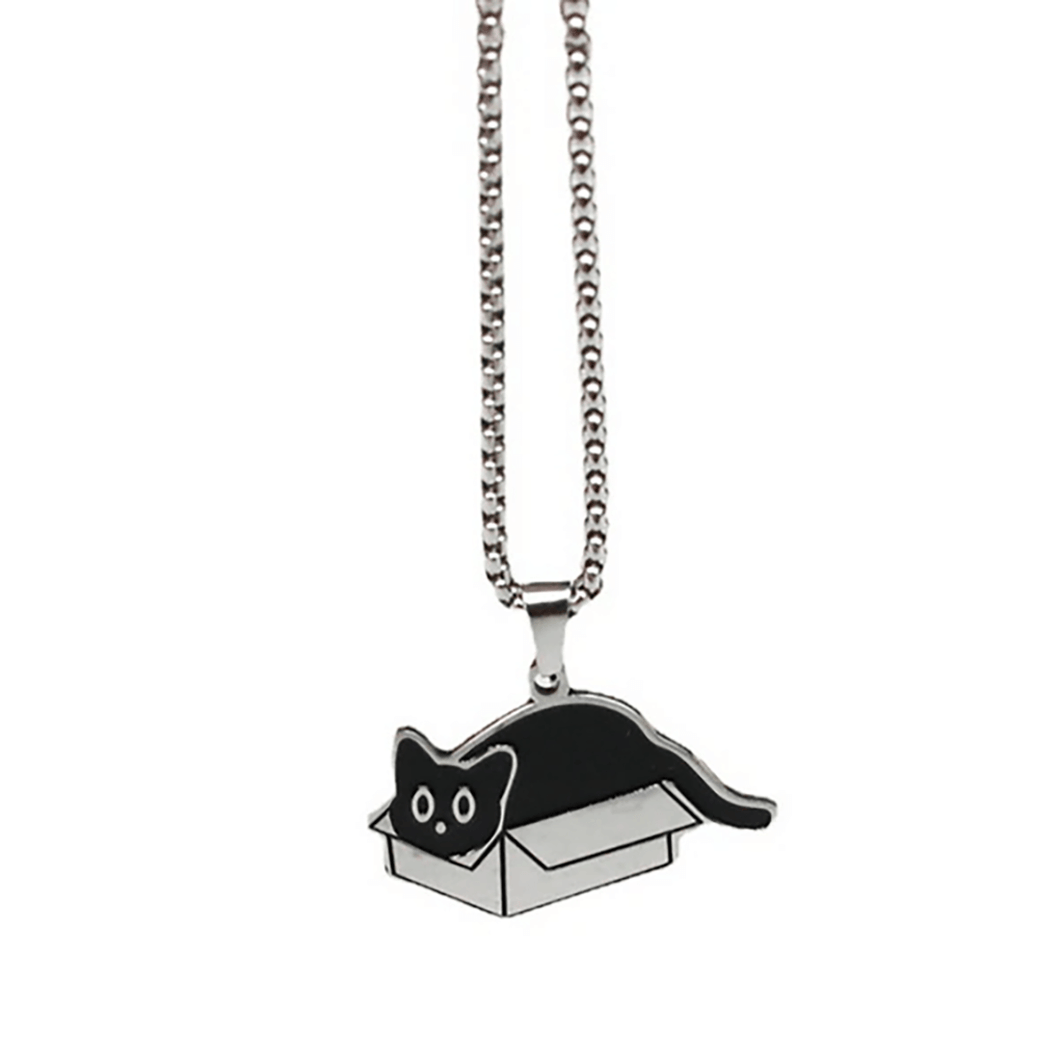 Cat in a Box Necklace