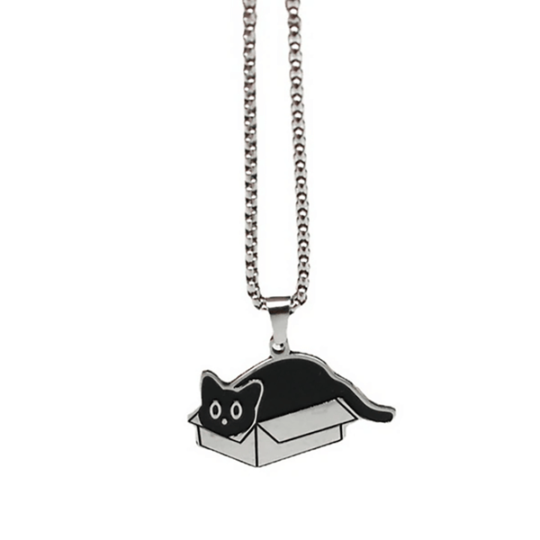 Load image into Gallery viewer, Cat in a Box Necklace
