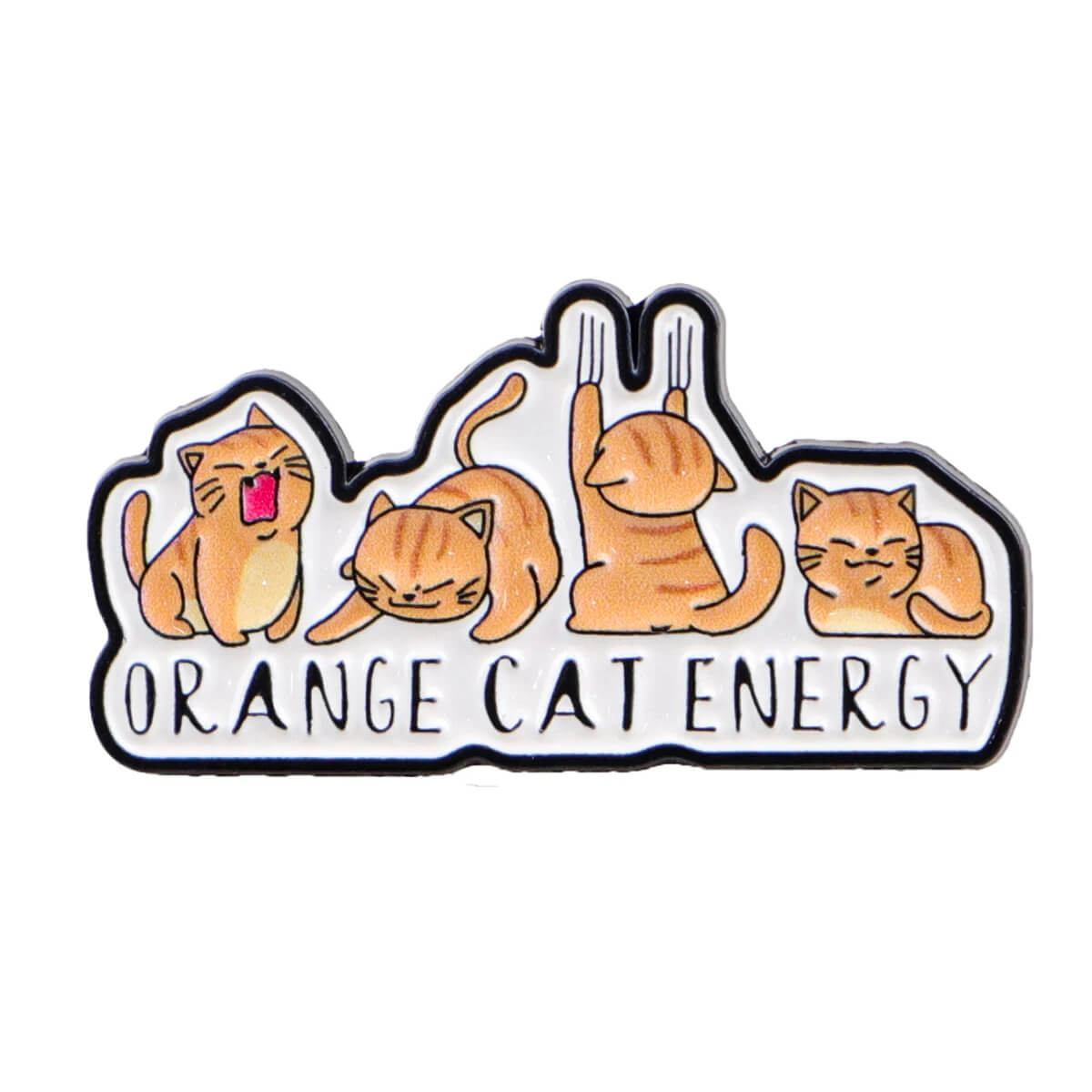 Orange Cat Energy Pin