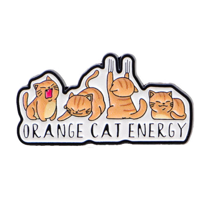 Orange Cat Energy Pin